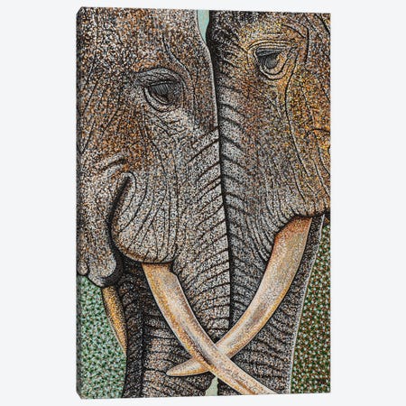 Elephants Never Forget Canvas Print #TBH41} by Teal Buehler Canvas Art