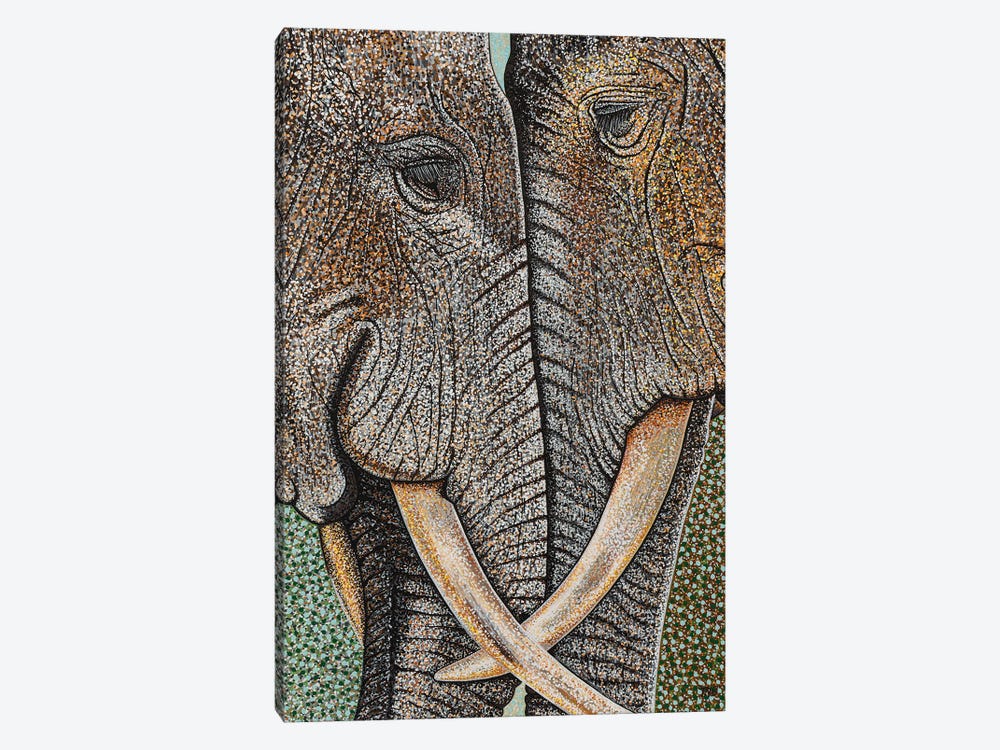 Elephants Never Forget by Teal Buehler 1-piece Canvas Wall Art