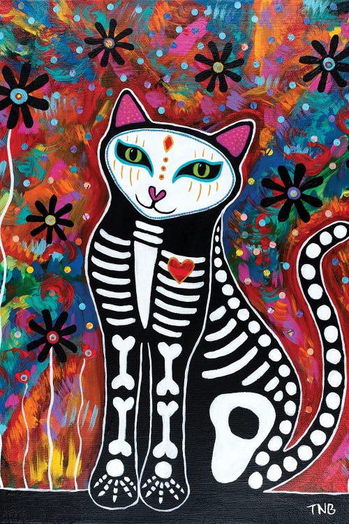 Flower Kitty by Teal Buehler wall art