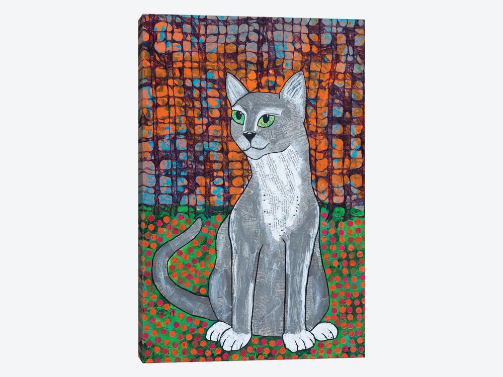 Happy Cat by Teal Buehler 1-piece Canvas Wall Art