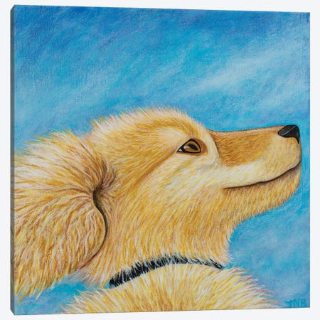 Happy Dog Canvas Print #TBH53} by Teal Buehler Canvas Art Print