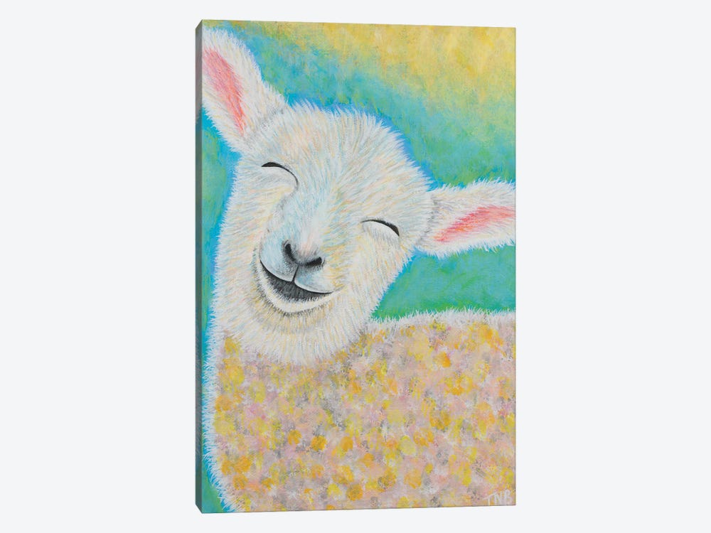 Happy Lamb by Teal Buehler 1-piece Canvas Wall Art