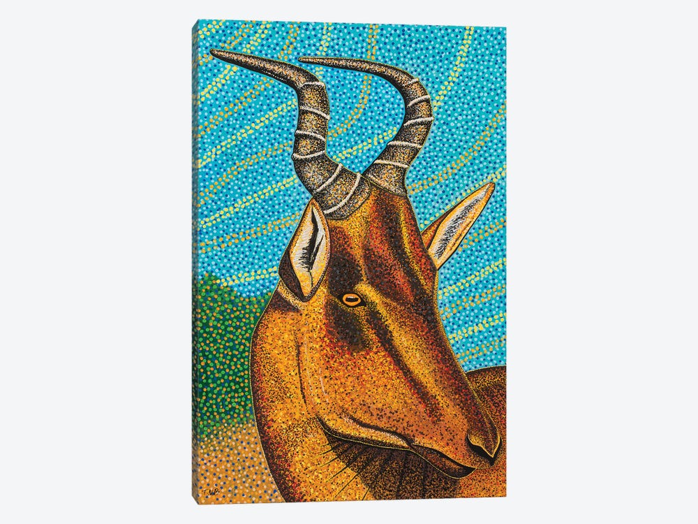 Hartebeest by Teal Buehler 1-piece Canvas Art Print
