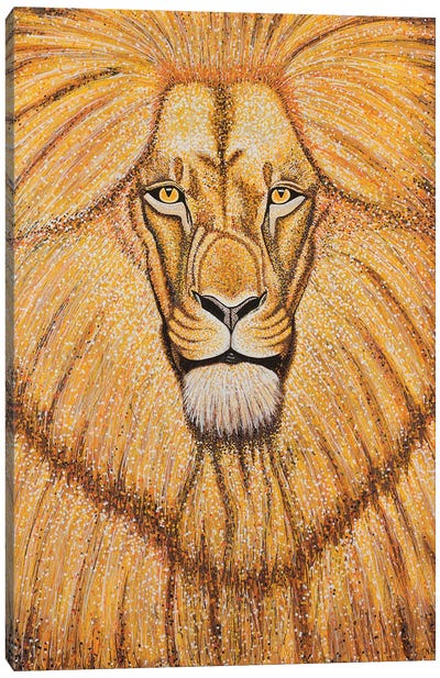 Lion Canvas Art Print - Teal Buehler