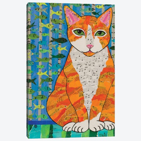 Marmalade Cat Canvas Print #TBH66} by Teal Buehler Canvas Print