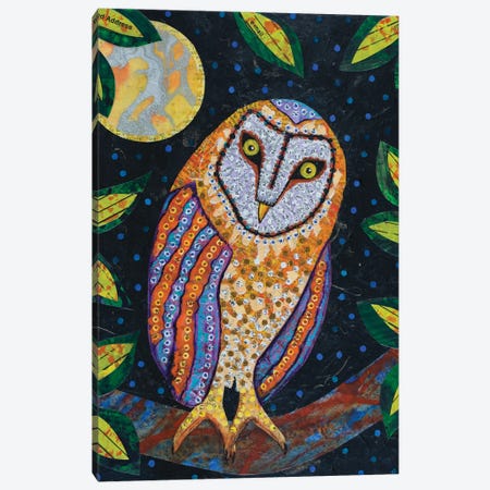 Midnight Owl Canvas Print #TBH69} by Teal Buehler Canvas Artwork