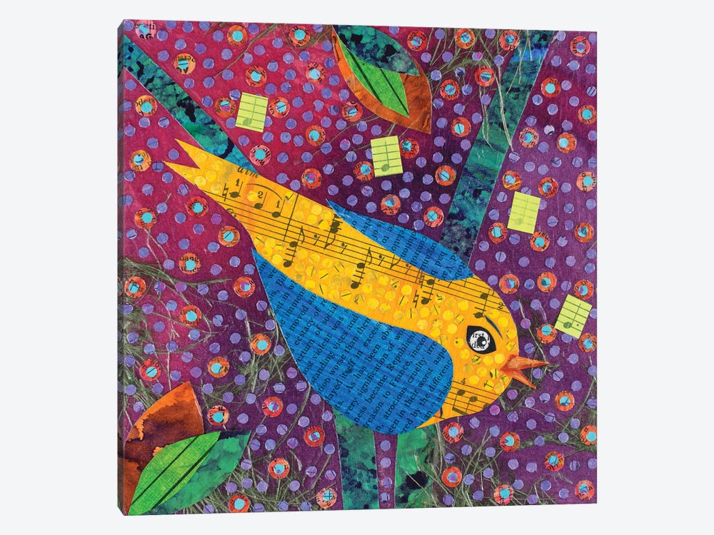 Musical Songbird by Teal Buehler 1-piece Canvas Artwork