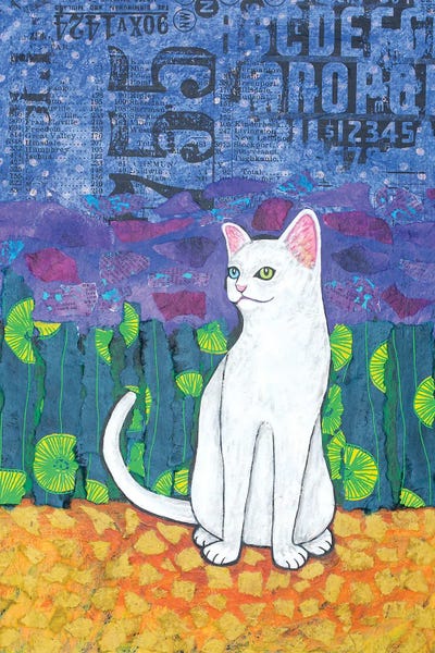 Teal Buehler: Odd Eyed White Cat by Teal Buehler