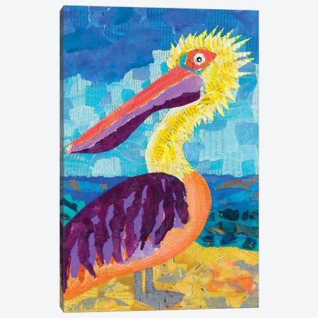 Pelican Canvas Print #TBH77} by Teal Buehler Canvas Artwork