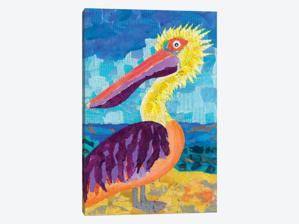 Pelican by Teal Buehler 1-piece Canvas Art Print