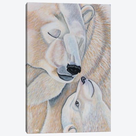Polar Bear Love Canvas Print #TBH78} by Teal Buehler Canvas Print