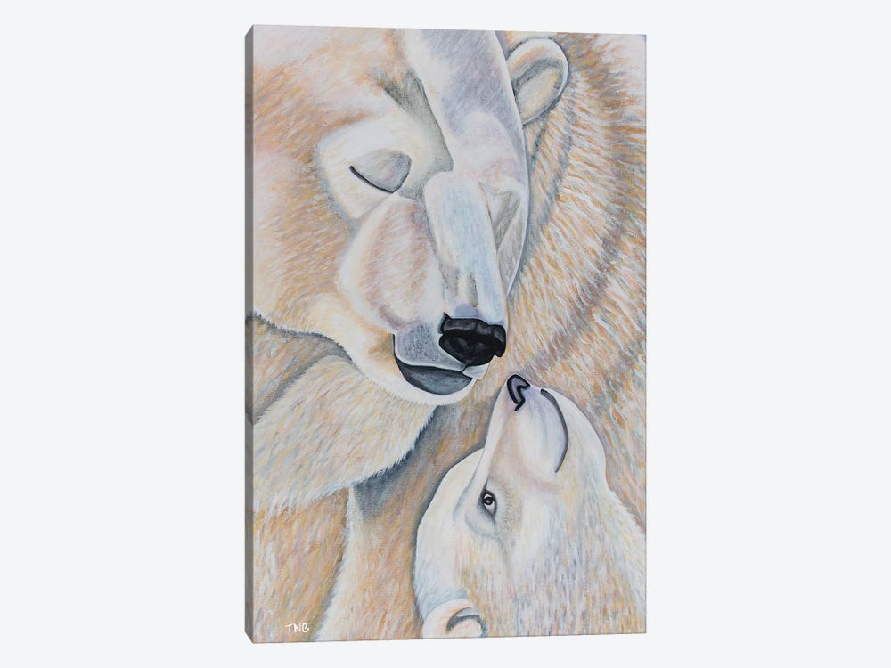 Polar Bear Love by Teal Buehler 1-piece Canvas Artwork