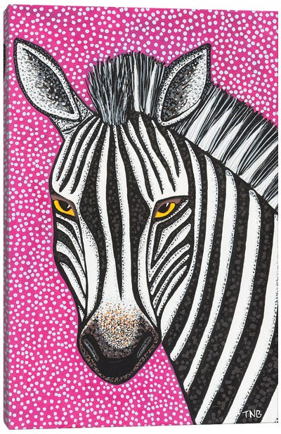 Purple Zebra Canvas Art Print - Teal Buehler