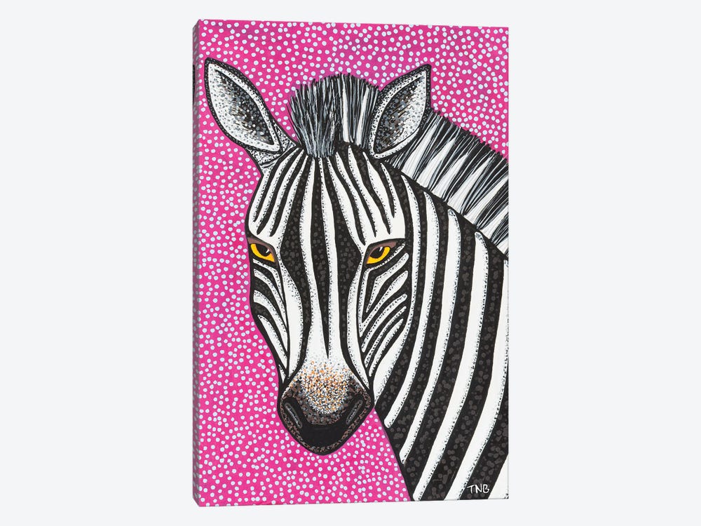 Purple Zebra by Teal Buehler 1-piece Canvas Art Print