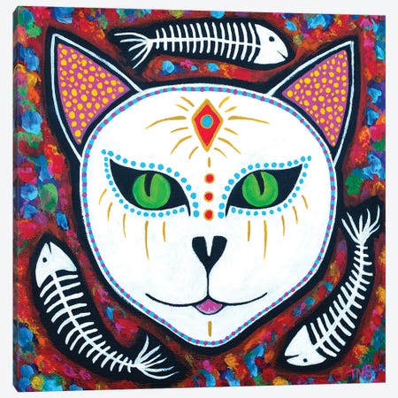 Sacred Cat Canvas Print #TBH90} by Teal Buehler Canvas Art Print