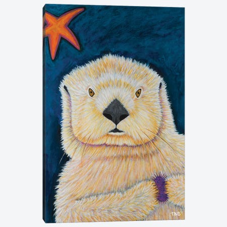 Sea Otter Canvas Print #TBH92} by Teal Buehler Canvas Art Print