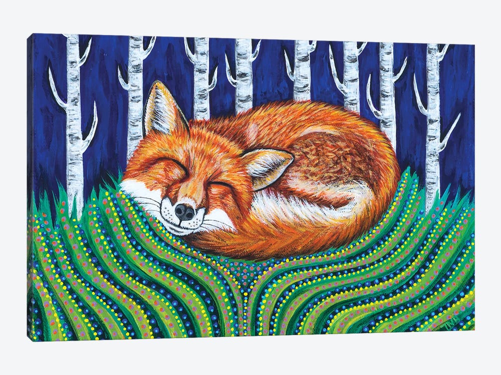 Sleeping Fox by Teal Buehler 1-piece Canvas Print