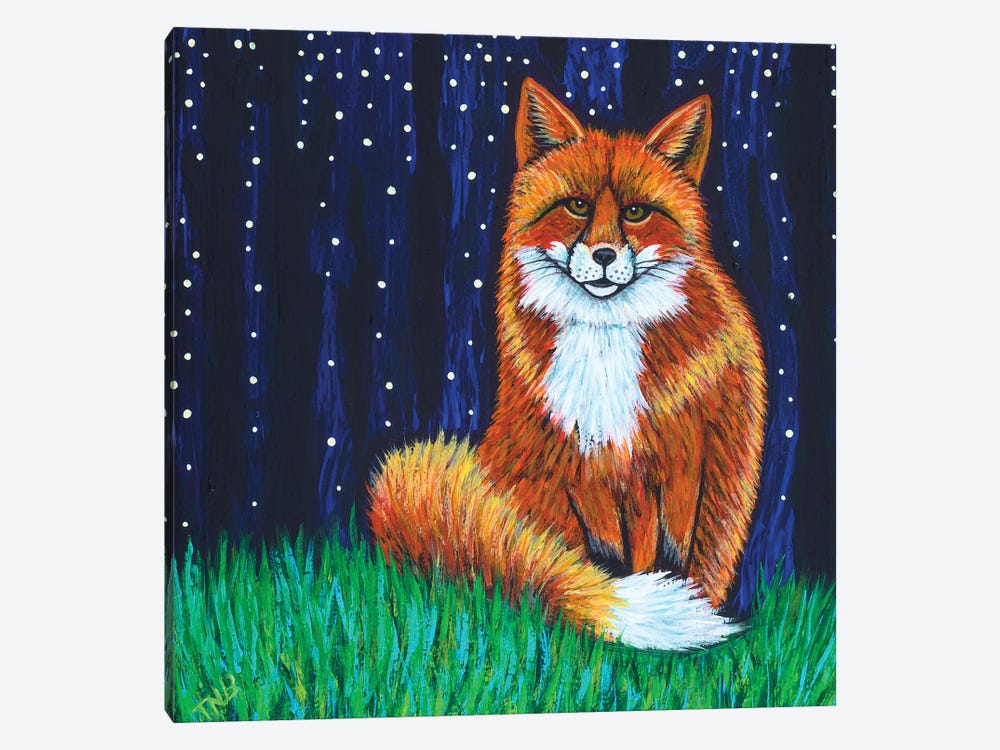 Starry Night Fox by Teal Buehler 1-piece Canvas Art