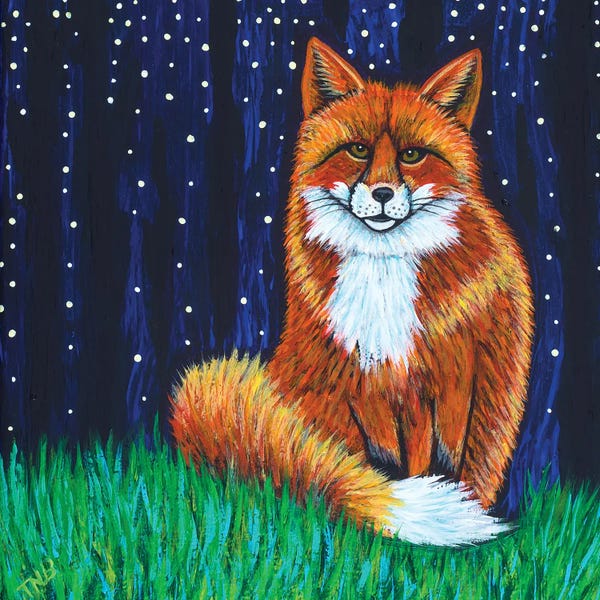 Teal Buehler: Starry Night Fox by Teal Buehler