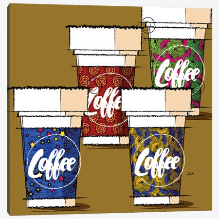 4 Cups Of Coffee Canvas Print #TBJ110} by Ohab TBJ Canvas Wall Art