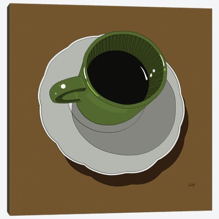 A Cup Of Black Coffee Canvas Print #TBJ111} by Ohab TBJ Canvas Artwork