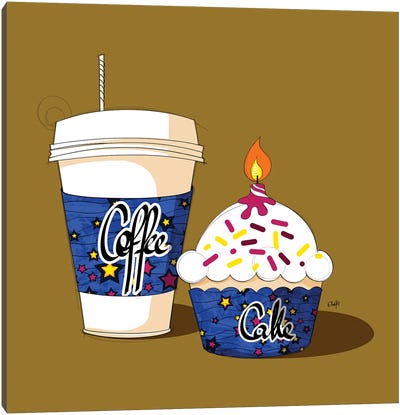 Coffee And Cupcake Canvas Art Print - Ohab TBJ