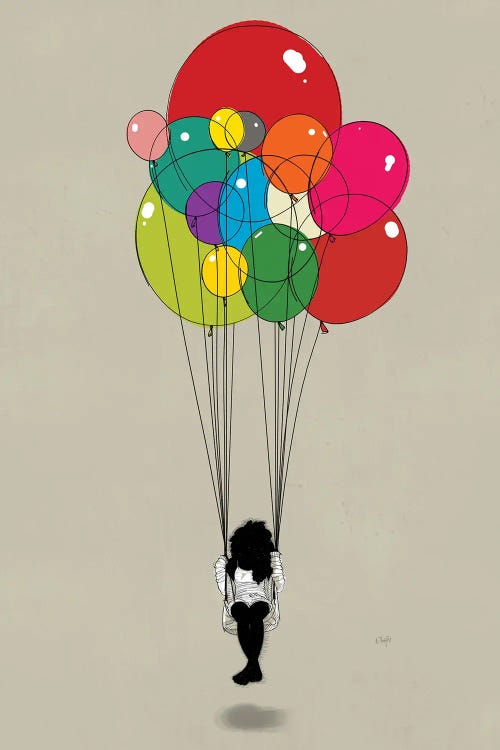 Flying Girl by Ohab TBJ wall art