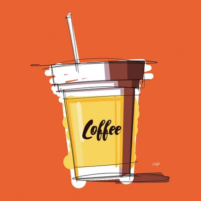 Orange Coffee Hour by Ohab TBJ acrylic art print