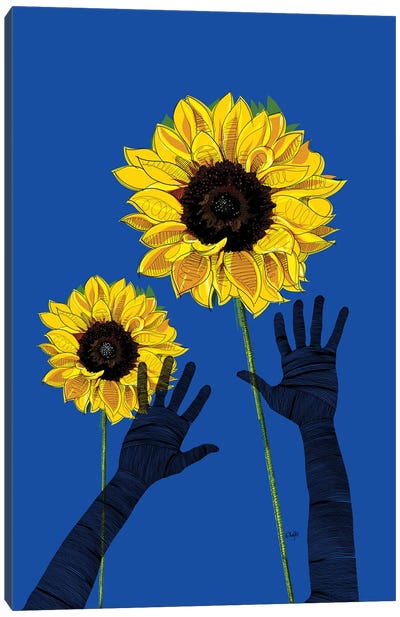 Ututu Oma Canvas Art Print - Sunflower Art