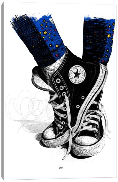 Every Black Is A Star Canvas Art Print - Shoe Art