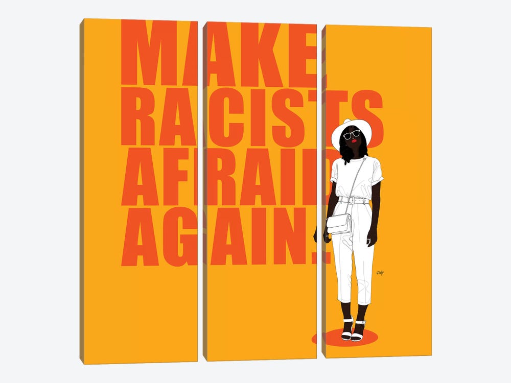 Make Racists Afraid Again by Ohab TBJ 3-piece Canvas Wall Art