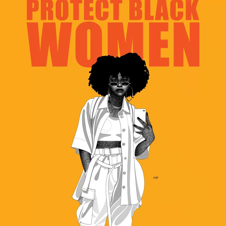 Protect Black Women by Ohab TBJ wall art