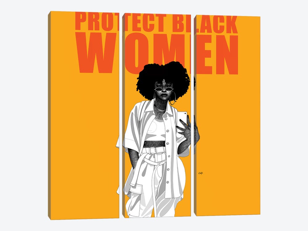 Protect Black Women by Ohab TBJ 3-piece Art Print