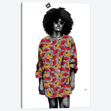 Quirky Black Girl III Canvas Print #TBJ30} by Ohab TBJ Canvas Art Print