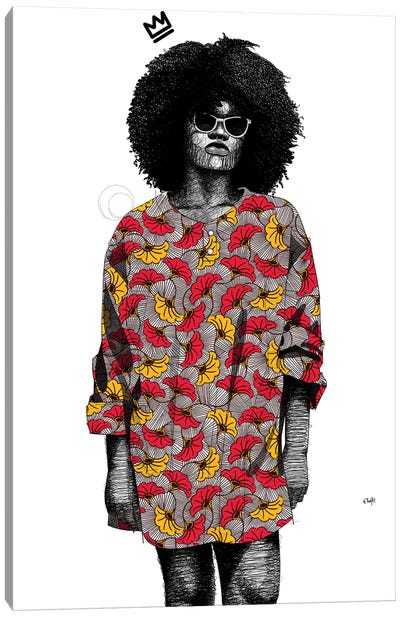 Quirky Black Girl III Canvas Art Print - Ohab TBJ