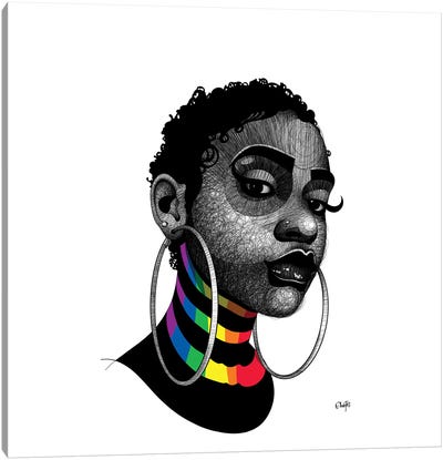 On Stripes 1 Canvas Art Print - LGBTQ+ Art