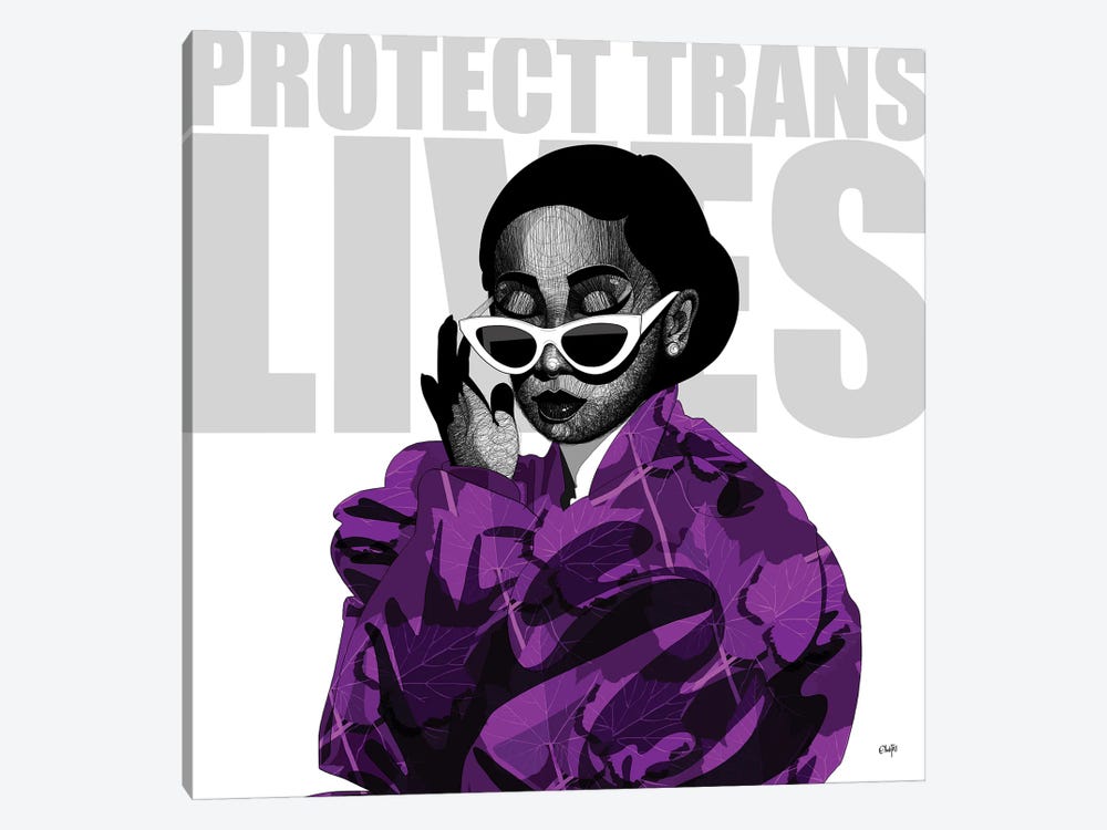 Protect Trans Lives by Ohab TBJ 1-piece Canvas Art