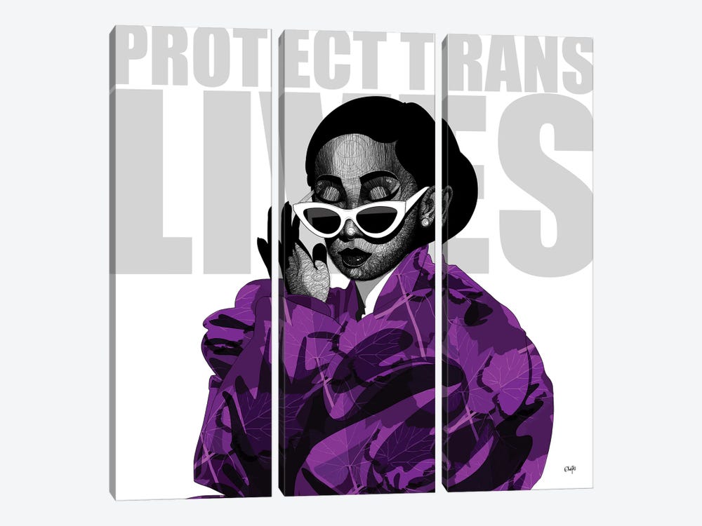 Protect Trans Lives by Ohab TBJ 3-piece Canvas Art