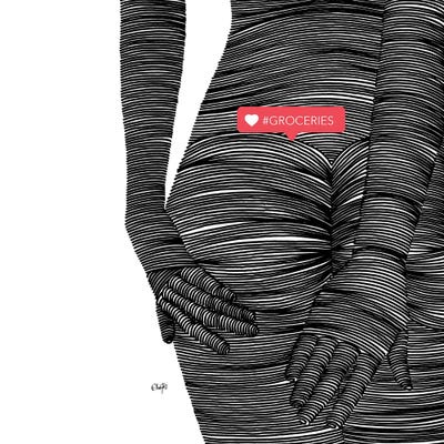 Groceries by Ohab TBJ multi panel art