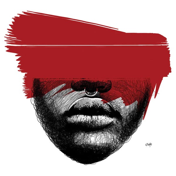 Lips: Black White Red by Ohab TBJ