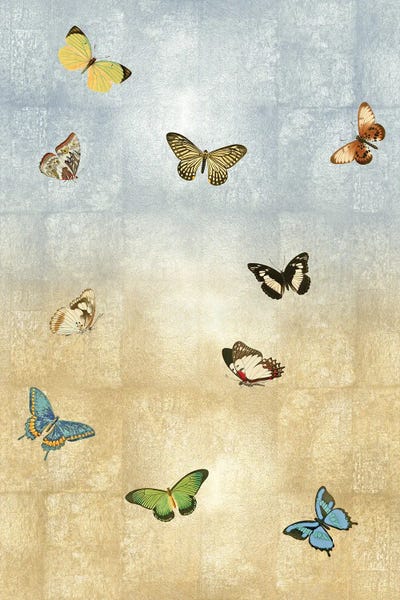 Butterflies Meet Up II by Tina Blakely multi panel art