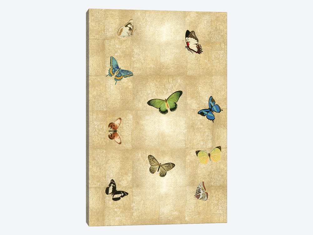 Butterflies On Gold I by Tina Blakely 1-piece Canvas Print