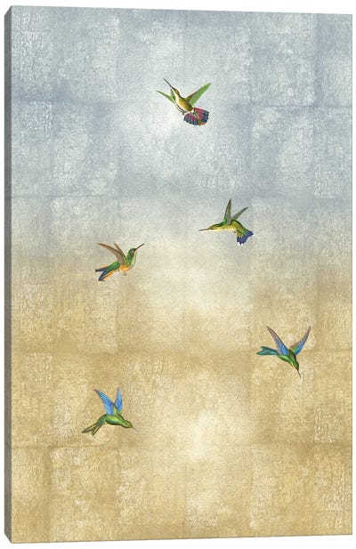 Hummingbirds In Flight II Canvas Art Print