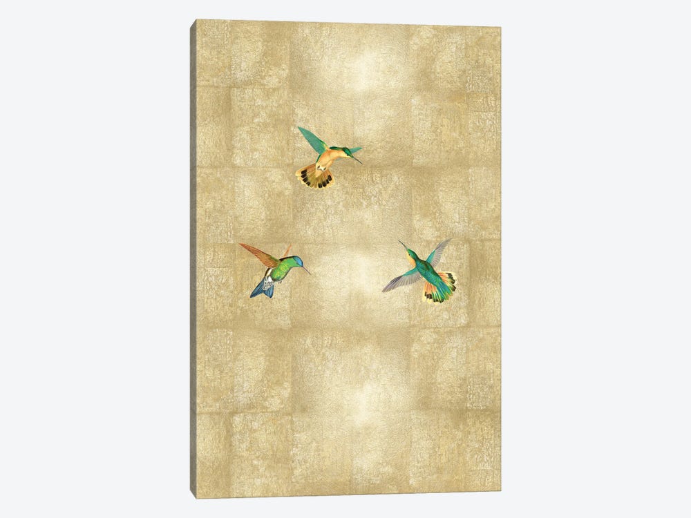Hummingbirds On Gold I by Tina Blakely 1-piece Canvas Print