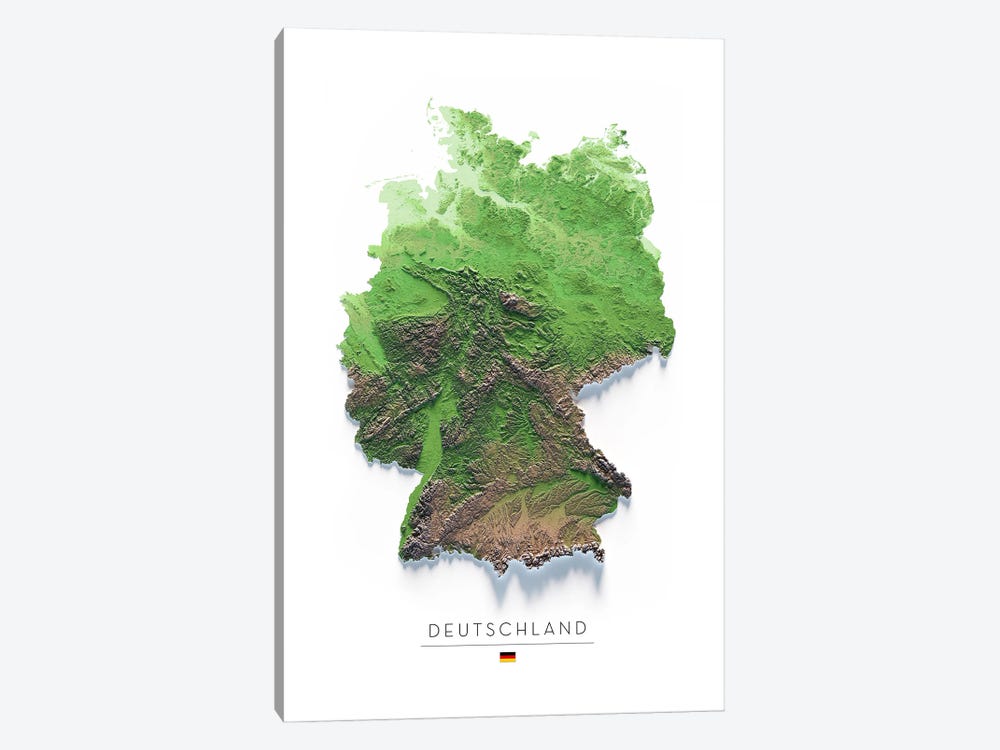 Germany by Trobart Maps 1-piece Art Print