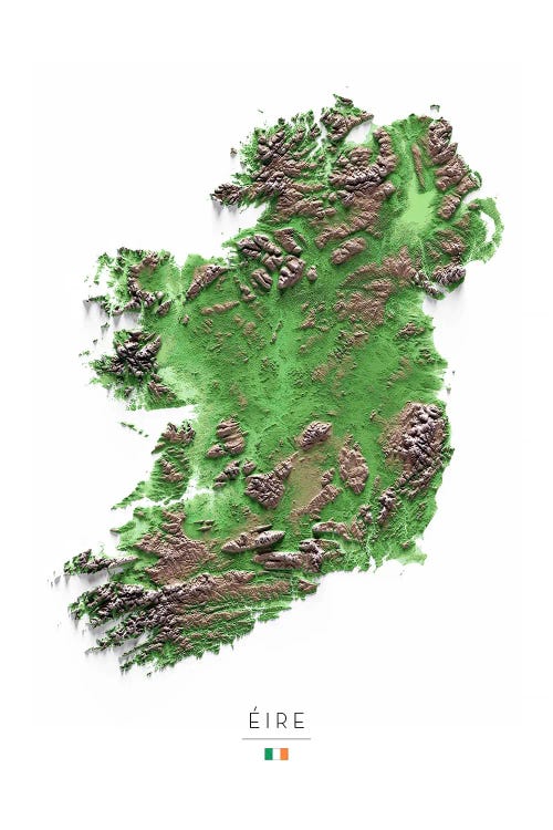 Ireland by Trobart Maps wall art