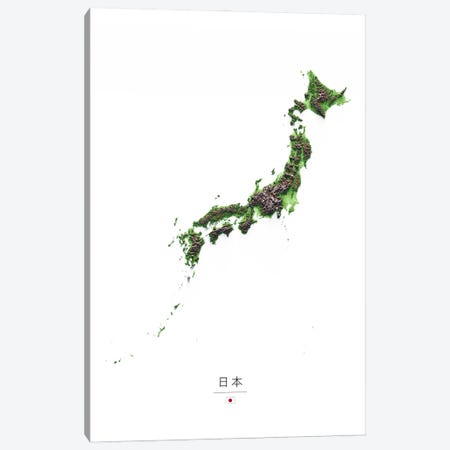 Japan Canvas Print #TBM17} by Trobart Maps Art Print