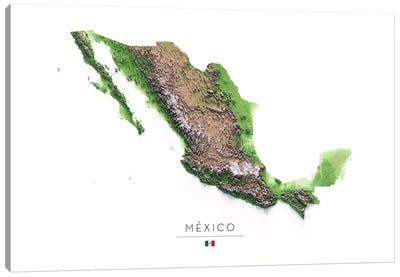 Mexico Canvas Art Print - Country Maps