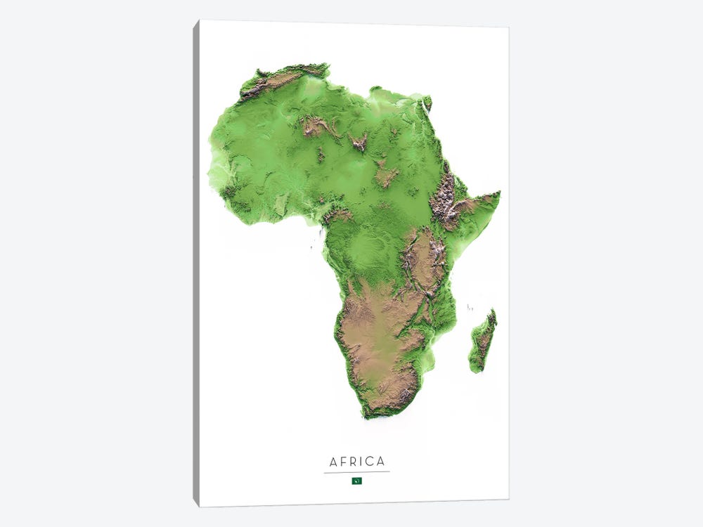 Africa by Trobart Maps 1-piece Canvas Artwork