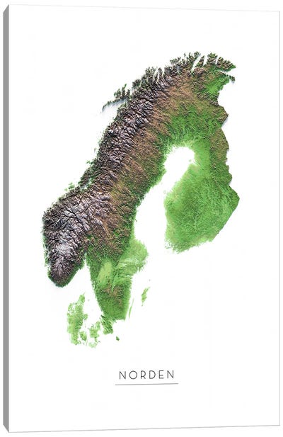Scandinavia Canvas Art Print - World Map Art